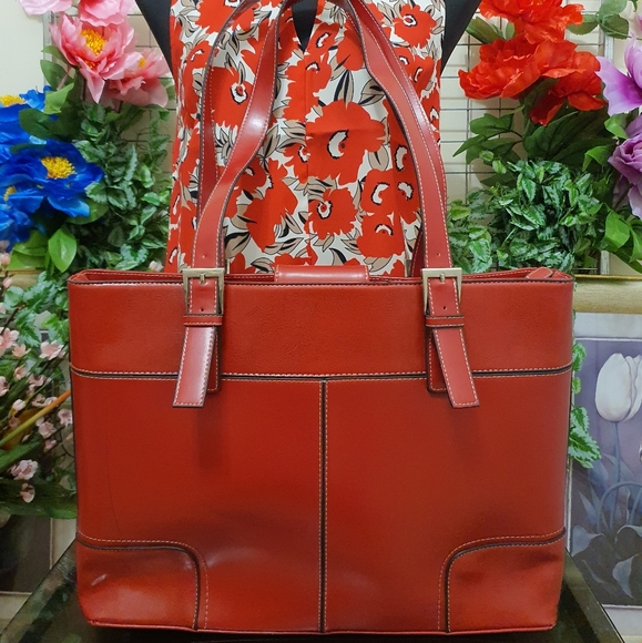 Laura Jones | Shoulder Bag / Laptop Bag | Red | Pre-Owned - Picture 2 of 16